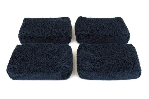 SHFT Auto Care - microfiber block sponge - 4 pack - 
5”x3”x0.75” - 
260gsm Microfiber Terry.
