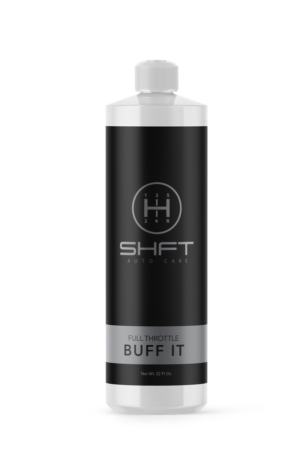 SHFT Auto Care - FULL THROTTLE — BUFF IT - 1500-3000 grit scratch remover - Front look.