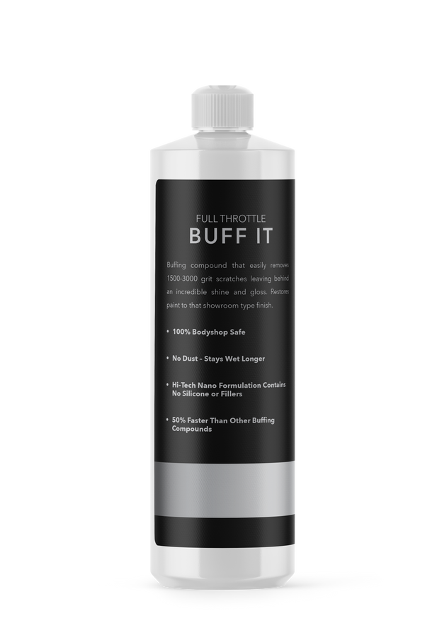 SHFT Auto Care - FULL THROTTLE — BUFF IT - High gloss car polish - Left look.