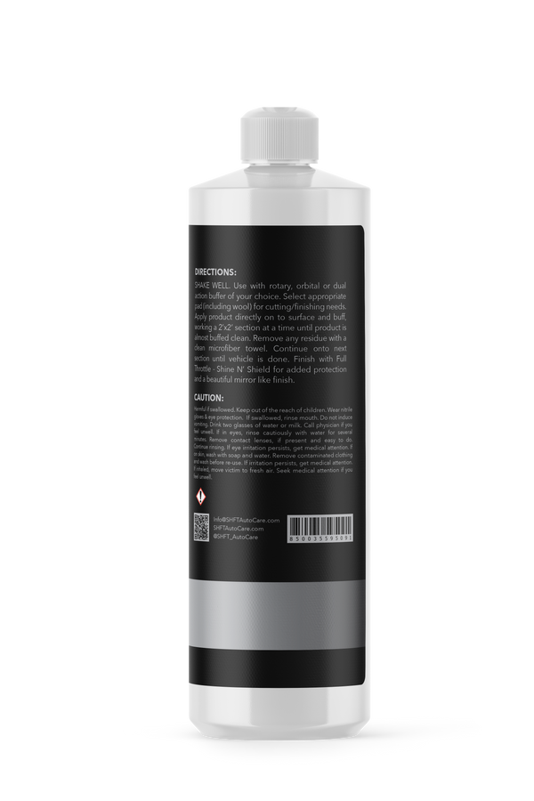 SHFT Auto Care - FULL THROTTLE — BUFF IT - Scratch removal for car paint - Right look.