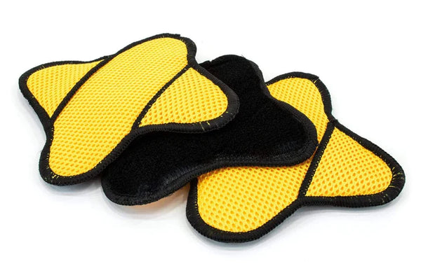 SHFT Auto Care - Scrub Ninja Star Sponge 3 Pack - Yellow.